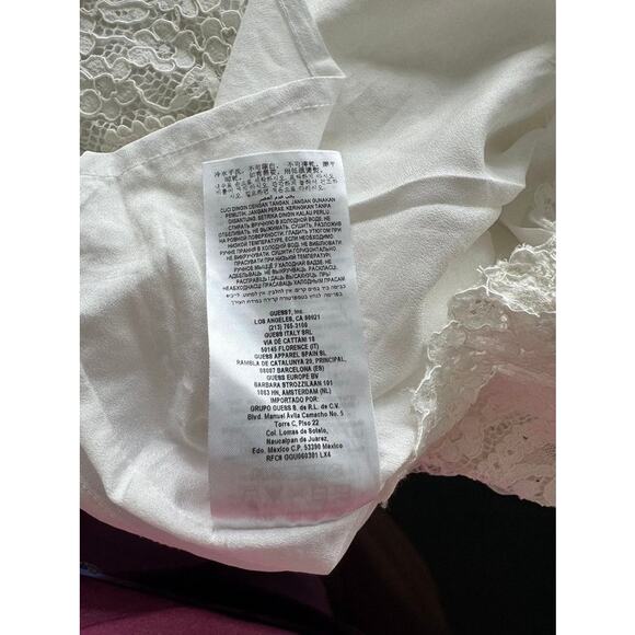 Guess White Lace Ruffle Trim Sleeveless Top Size Girls 16 - Picture 9 of 15